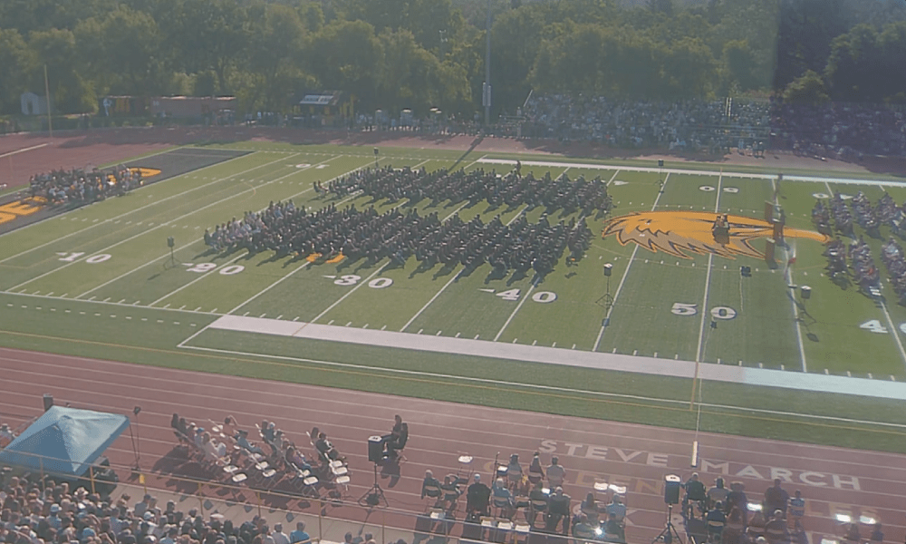 Field for a graduaton ceremony